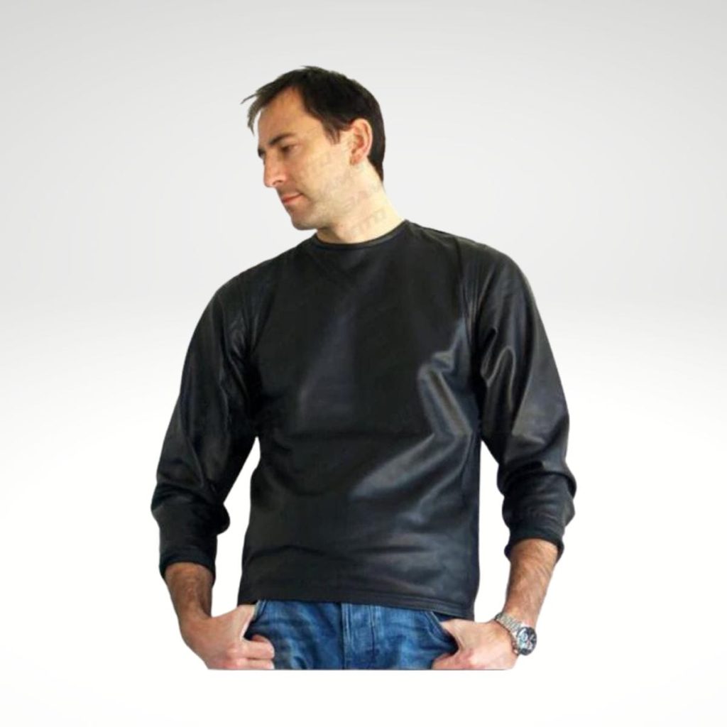 Men Leather Shirts Fashionable and Versatile Clothing Option