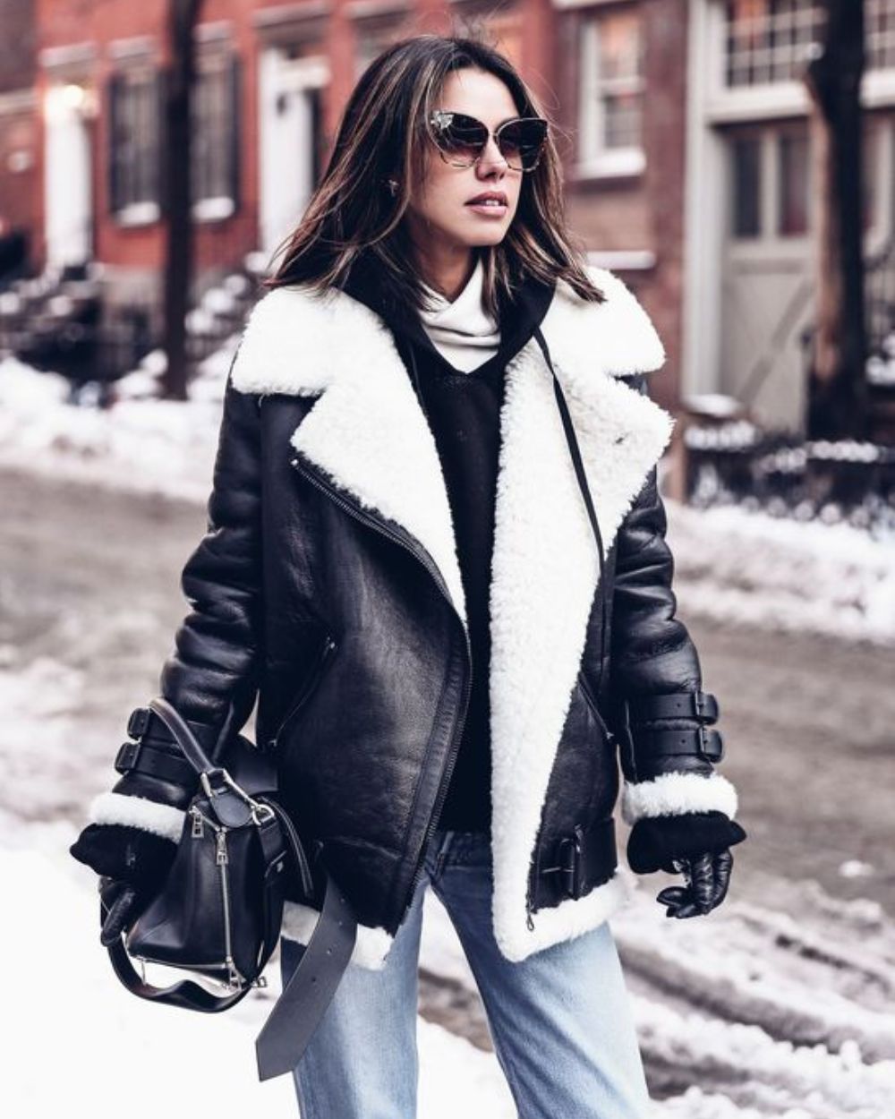 Elevate Your Style with the Women's B3 sheepskin Bomber Jacket